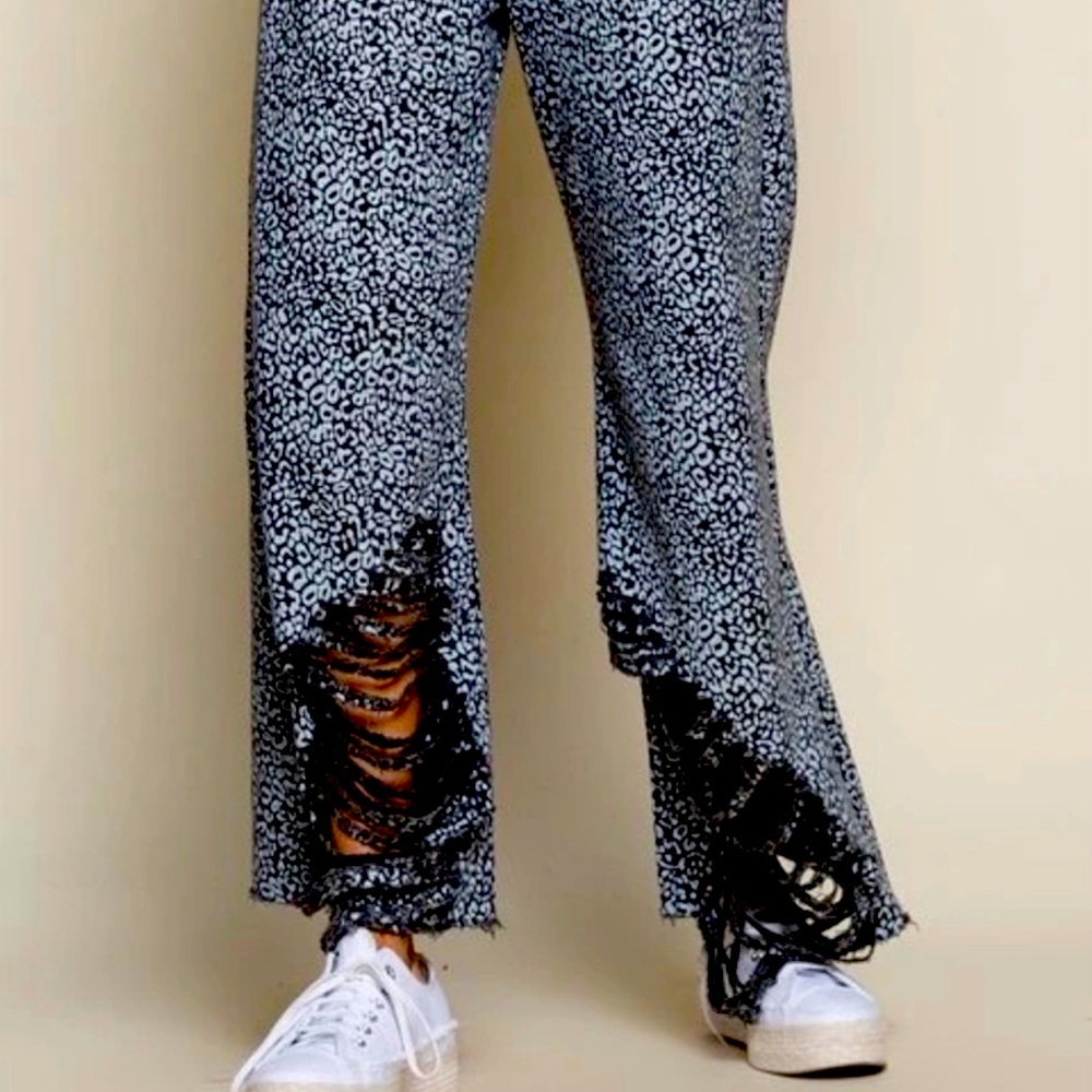 Destroyed POL Leopard Pants